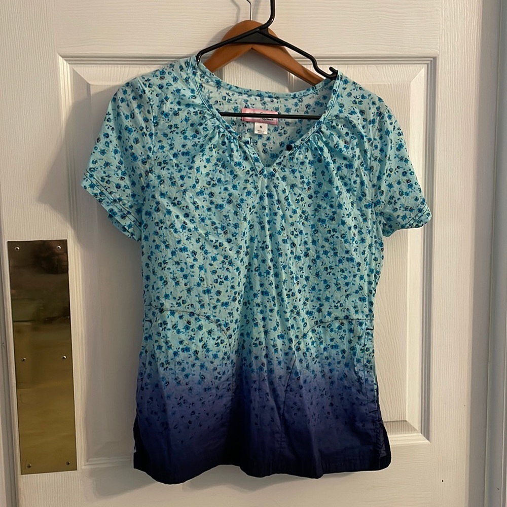 Koi floral scrub top.